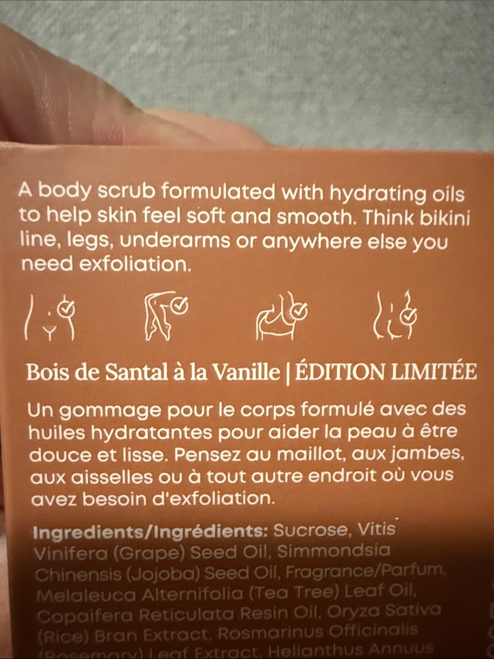 Vanilla Sandalwood Ingrown Hair Exfoliating Scrub 8oz - Picture 2 of 3